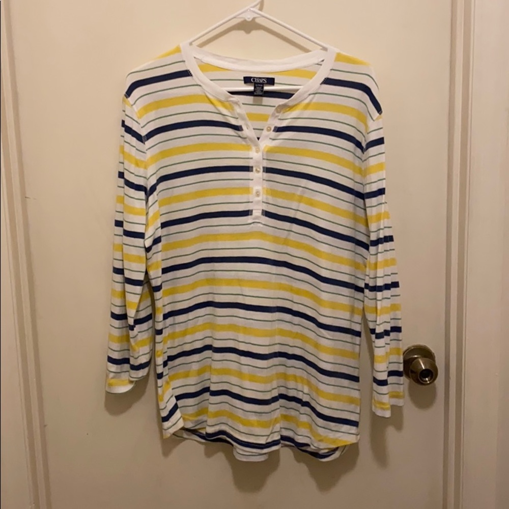 Chaps striped long sleeve shirt